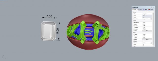 anello emerald cut 3D Baskı Modeli .c4d .max .obj .3ds .fbx .stl .blend