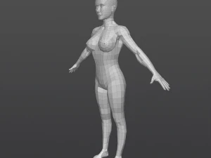 Girl base mesh 3D Модель
