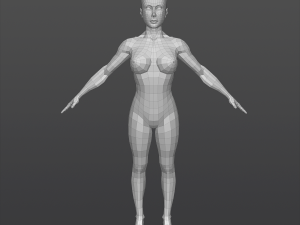 Girl base mesh Model 3D