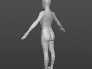 Girl base mesh Model 3D