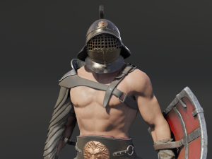 gladiator murmillo Modello 3D