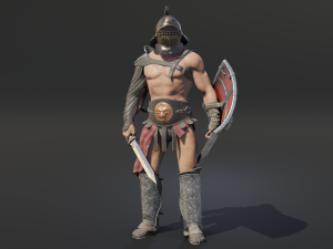 gladiator murmillo Modello 3D