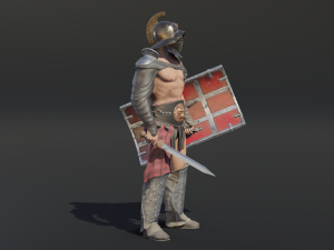 gladiator murmillo Modello 3D