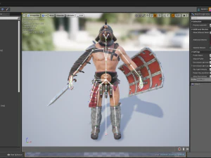 gladiador murmillo Modelo 3D