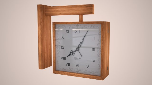 wall clock 3D Модель .c4d .max .obj .3ds .fbx .stl .blend 