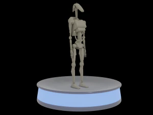 Droid Low-Poly Model 3D