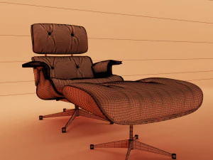 lounge chair charles ray eames 3D Model