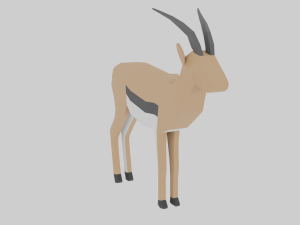 rigged gazelle 3D Модель