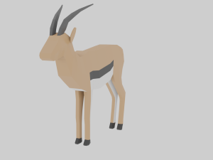 rigged gazelle 3D Model