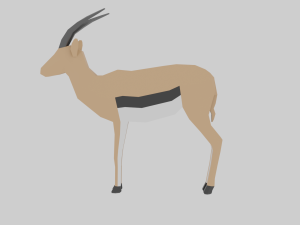 rigged gazelle 3D Model