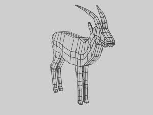 rigged gazelle 3D Model