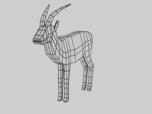 rigged gazelle 3D Model