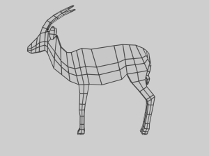 rigged gazelle 3D Model