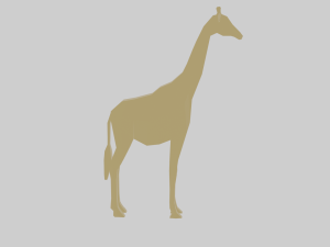 rigged giraffe Modèle 3D