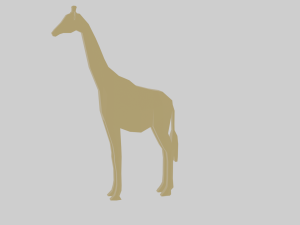 rigged giraffe Modèle 3D
