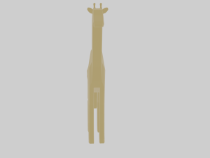 rigged giraffe Modèle 3D
