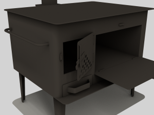 wood stove 3D Model