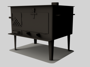 wood stove 3D Model