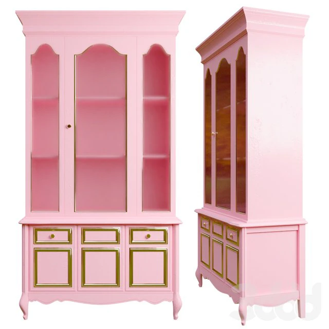 pink wardrobe 3D Model .c4d .max .obj .3ds .fbx .stl .blend