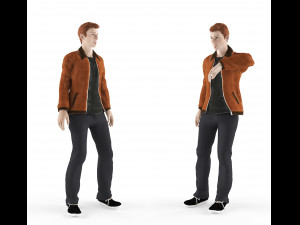 young man in a jacket 3D Model