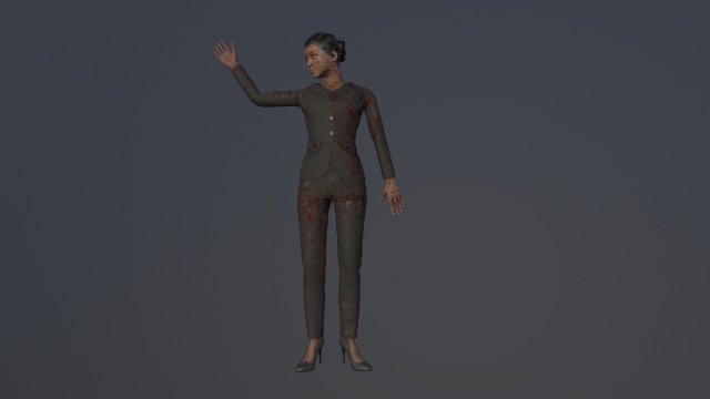 Female dead 3D Model .c4d .max .obj .3ds .fbx .stl .blend 