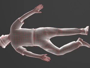 Pol&iacute;cia morta Modelo 3D