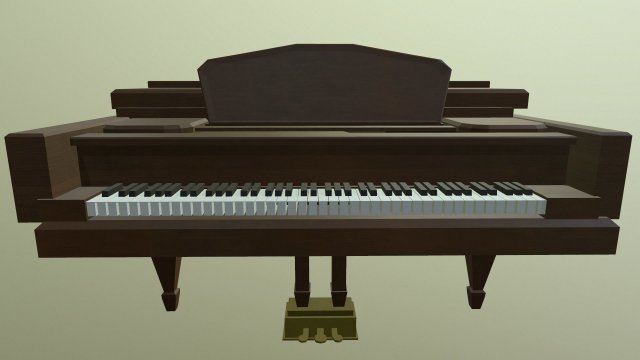 Piano Model 3D .c4d .max .obj .3ds .fbx .stl .blend 