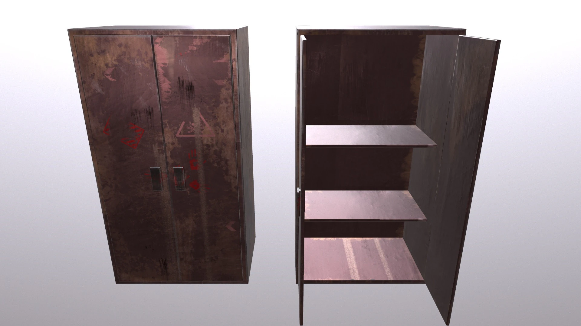 Old Cabinet v5 3D Model .c4d .max .obj .3ds .fbx .stl .blend 