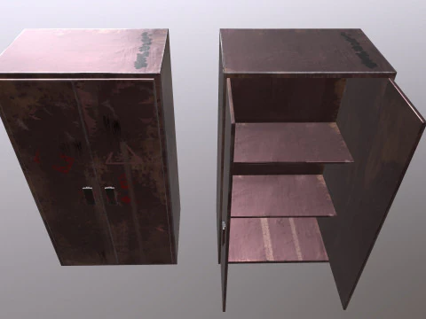 Old Cabinet v5 3D Model