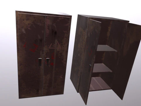Old Cabinet v5 3D Model