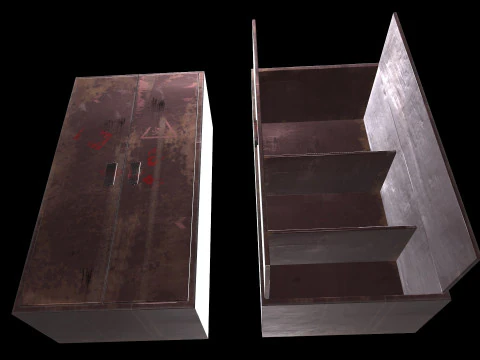 Old Cabinet v5 3D Model