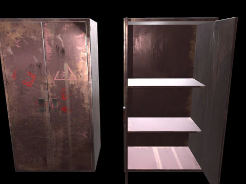 Old Cabinet v5 3D Model