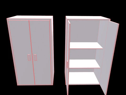 Old Cabinet v5 3D Model