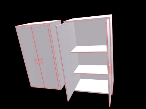 Old Cabinet v5 3D Model