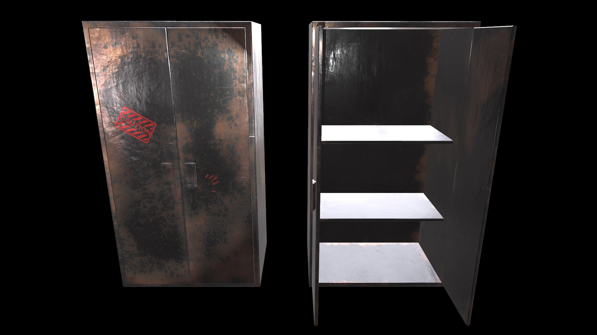 Old Cabinet v3 3D Model .c4d .max .obj .3ds .fbx .stl .blend