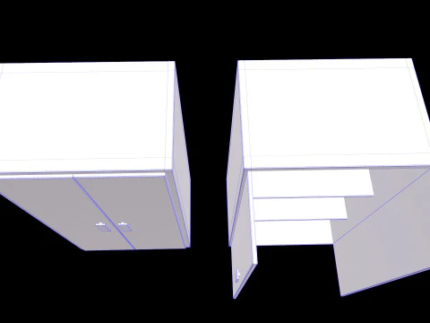 Old Cabinet v3 3D Model