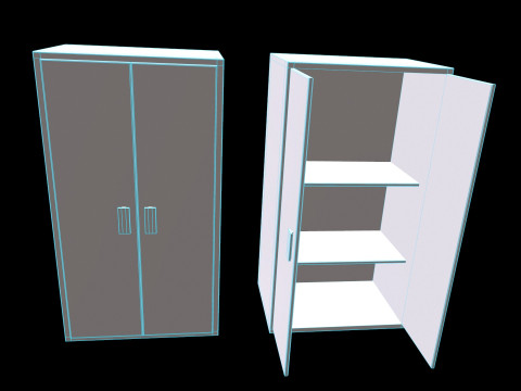 Old Cabinet v2 3D Model