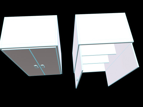 Old Cabinet v2 3D Model