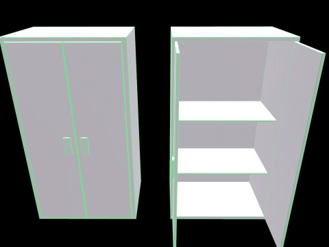 Old Cabinet Modelo 3D