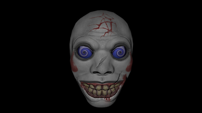 Horror Mask 3D Model .c4d .max .obj .3ds .fbx .stl .blend 