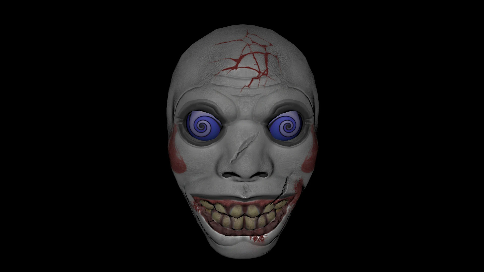 Horror Mask 3D Model .c4d .max .obj .3ds .fbx .stl .blend 