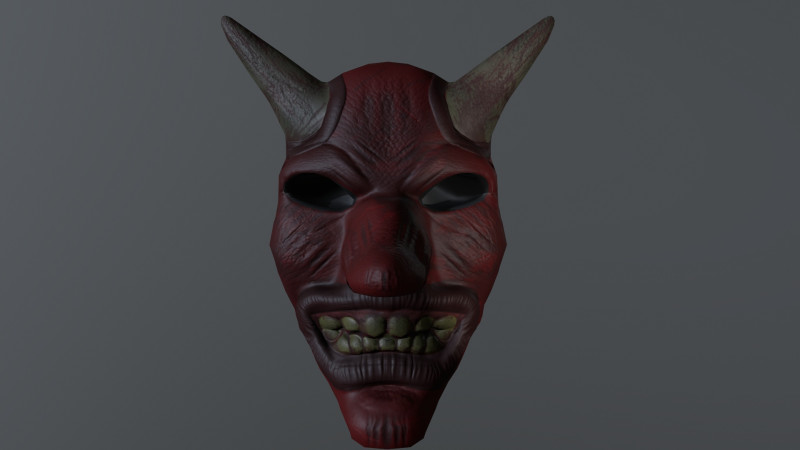 Horror Mask V2 3D Model .c4d .max .obj .3ds .fbx .stl .blend 