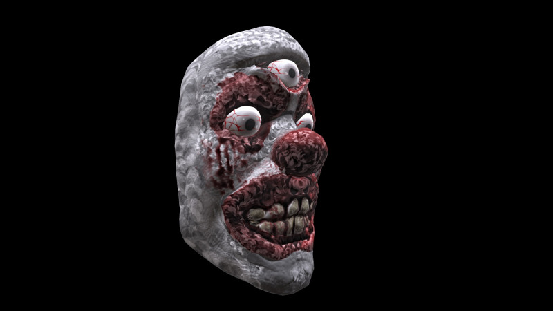 Horror Mask V4 Model 3D .c4d .max .obj .3ds .fbx .stl .blend 