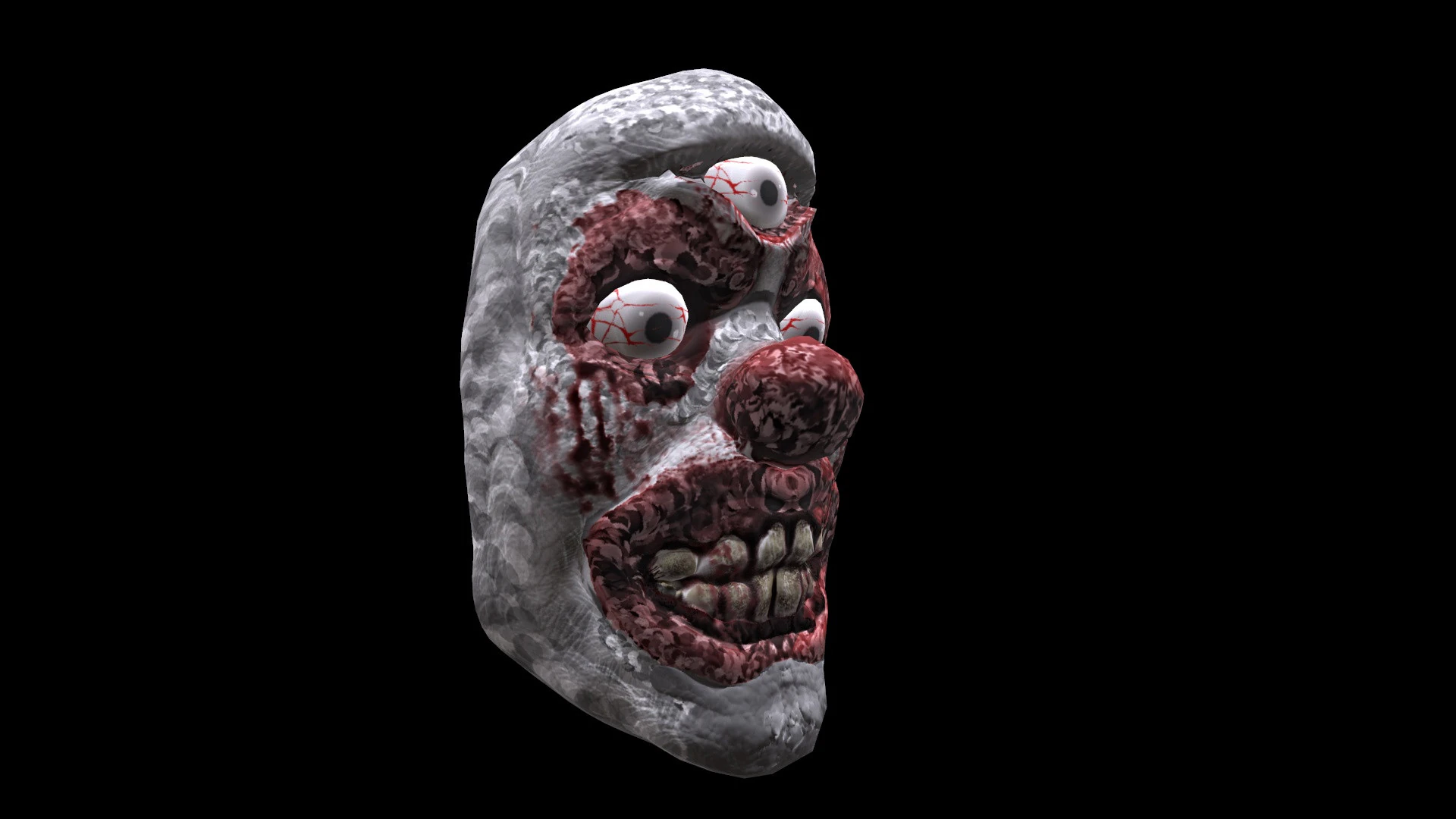 Horror Mask V4 3D Model .c4d .max .obj .3ds .fbx .stl .blend 