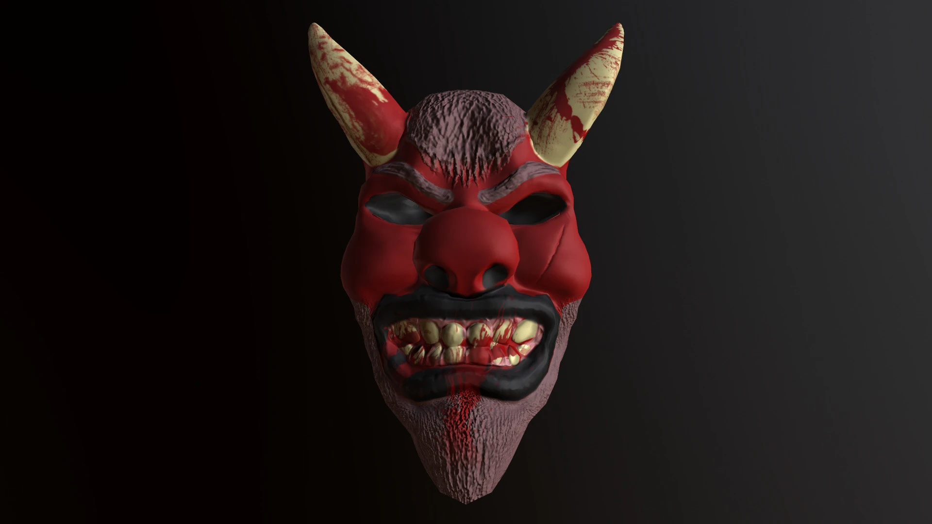 Horror Mask v5 3D Model .c4d .max .obj .3ds .fbx .stl .blend 