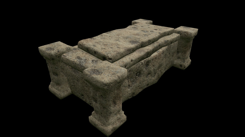 Coffin Medieval 3D Model .c4d .max .obj .3ds .fbx .stl .blend 
