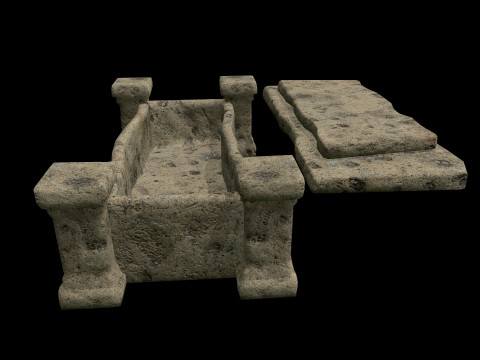 Coffin Medieval 3D Model