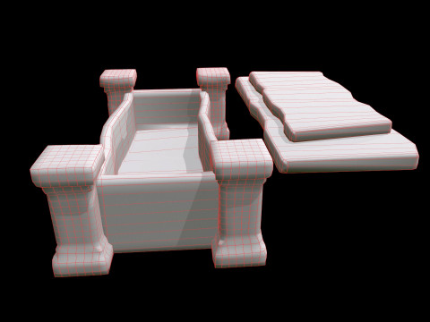 Coffin Medieval 3D Model