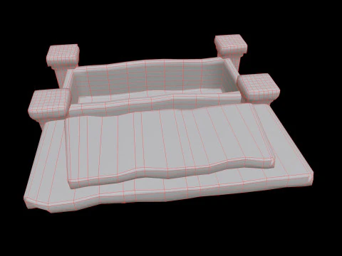 Coffin Medieval 3D Model