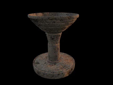 Braciere in Pietra Medievale Modello 3D